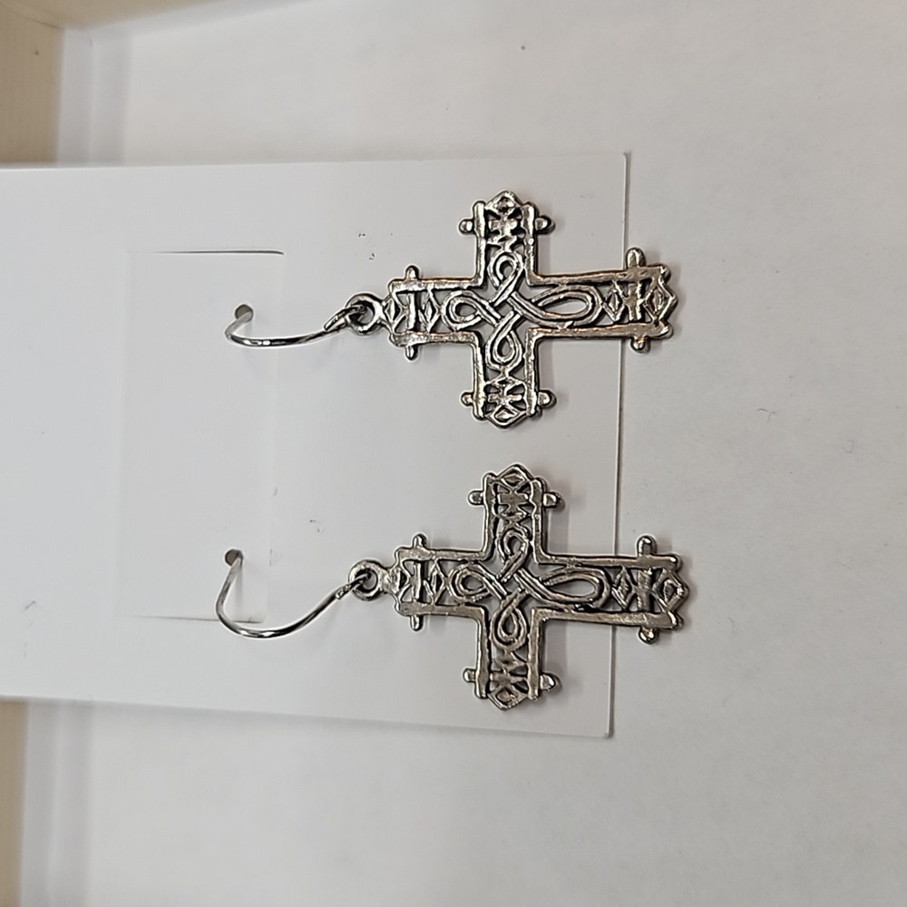 Celtic cross pierced earrings
